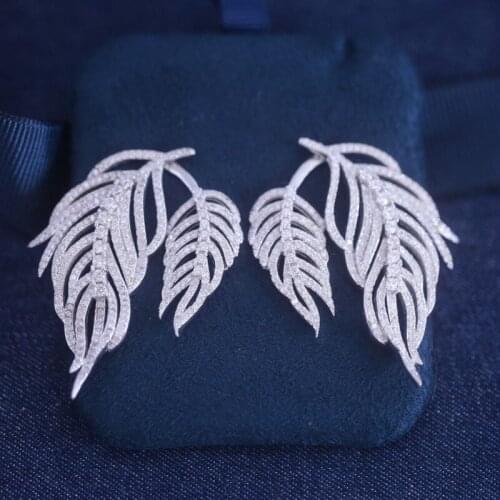 Designer Fashion 925 Sterling Silver Jewelry 3A Cubic Zirconia Party Earring