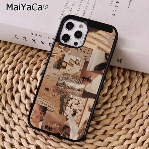 AESTHETIC BROWN COLLAGE Phone Case Cover For iPhone 5s 6s 7 8 plus XR XS 11 12 pro max Samsung Galaxy S8 S9 S10