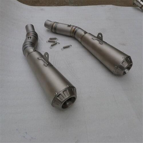 Motorcycle modified muffler Z1000 titanium alloy exhaust pipe middle section connecting pipe set directly installed 2010-2015