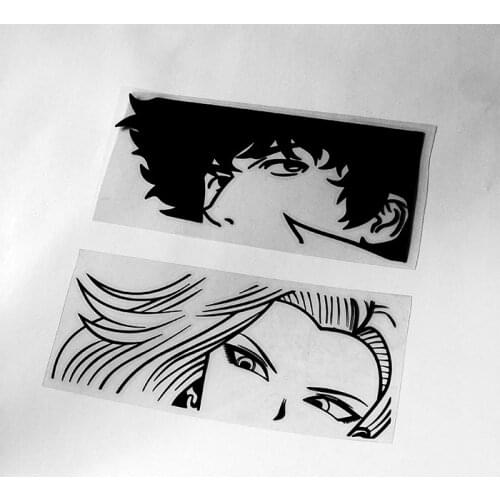 2PCS Car Styling Sticker Motocross Dirt Bike Front Fox Fender Suspension Decorate Decals for Cartoon Anime Lazuli Bebop