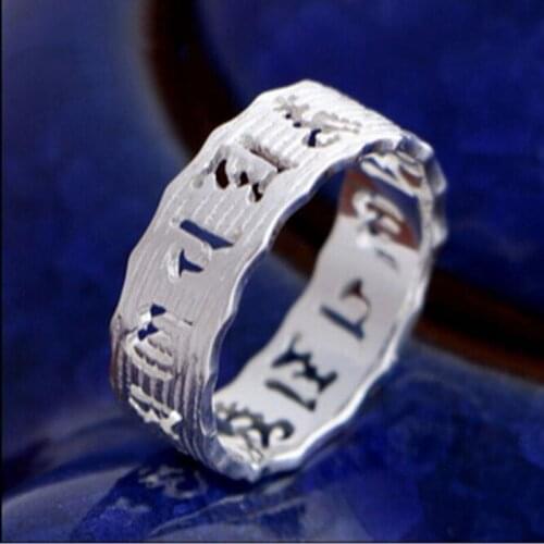 2021 New Vintage Hollow Buddha Open Ring for Women Female Fine 925 Sterling Silver Jewelry Anillos Mujer Hotsale INS Style SR325