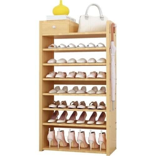 Organizer Multi Layer Shoe Cabinet Design Wooden Shelves Modern Storage Household Simple Entrance Zapatero Dorm Room HX50XG