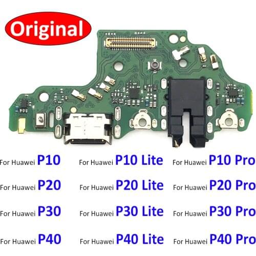 1Pcs Dock Connector Micro USB Charger Charging Port Flex Cable Microphone Board For Huawei P30 lite Nova 4e