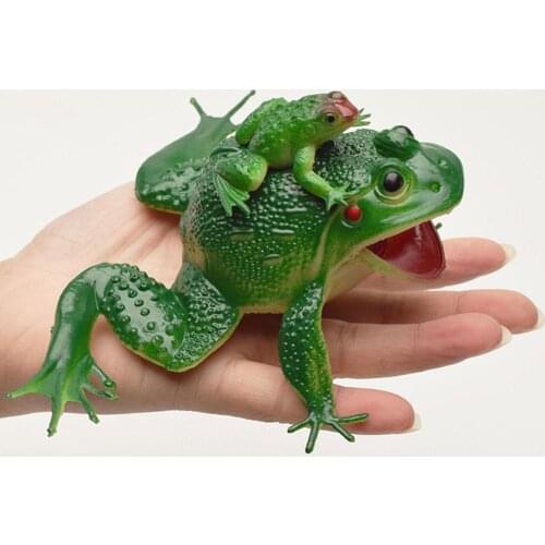 Realistic Frog Toad Model Mother And Child Frog Simulation Sounding Frog Action Figures Model Toys Fake Frogs Tricky Props