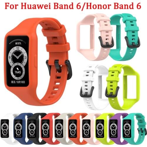 Colors Silicone strap Compatible with Huawei Band 6/Honor Band 6 Replacement smart bracelet strap for Huawei Band 6 strap