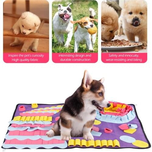 Dog Snuffle Mat Soft Polyester Training Blanket Find Food Activity Play Toys Pet Nose Pad Anti-skid Design Easy To Clean