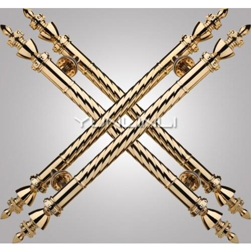 Modern Luxury Door Handle 600mm/800mm/1000mm Thick Titanium Thread KTV Stainless Steel Door Glass Door Handle WM-8011