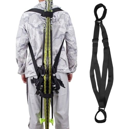 Ski Tote Skis and Poles Backpack Carrier Ski and Poles Carry Sling Strap Ski Shoulder Strap