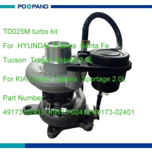 Turbo charger kit TD025M turbolader compressor for Hyundai Elantra Santa Fe Tucson Traget Sonata i30 2.0L49173-02410 49173-02412