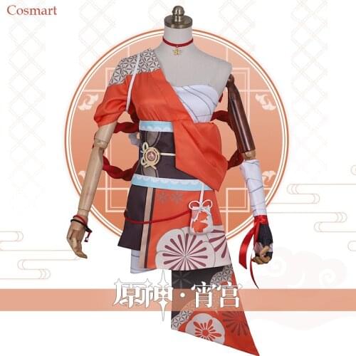 Genshin Impact Yoimiya Game Suit Uniform Cosplay Costume Halloween Carnival Party Outfit For Women 2021 NEW