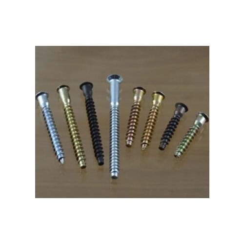100Pcs/Lot Pozi Hex Drive Furniture Confirmat Screw for Wood DIY Knock Down K/D Black Bronze