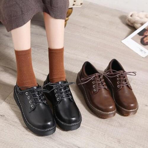 Japanese School Uniform shoes women Jk Student Shoes Girls Women Lolita Soft Girl Round Toe lolita Platform Mary Jane Shoes