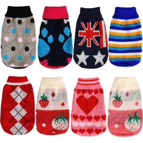 XXS-XL Dog Winter Clothes Knitted Pet Dog Clothes For Small Dogs Chihuahua Puppy Cat Sweater Clothing For Dog Sweater Ropa Perro