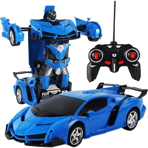 1/18 RC Car ​​Rotating Toy Car One Button Transformer Remote Control robocar super sports car Childrens Toy Gift