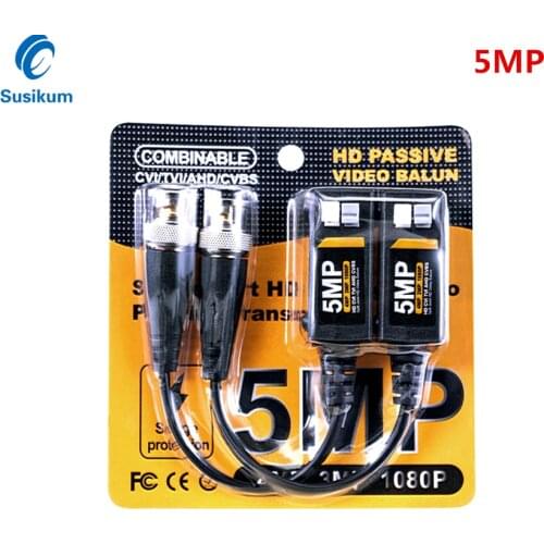 10Pairs 5MP HD-CVI/TVI/AHD CCTV Spliced Passive Video Balun Transmission Twisted Pair Transmitter For 5MP Camera