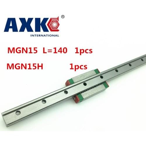 2019 Real Axk Linear Rail New 15mm Miniature Linear Guide Mgn15 L= 140mm Rail + Mgn15h Cnc Block For 3d Printer Parts Xyz