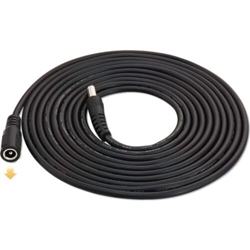 5M 10M DC Power Extension Cable Jack Socket To 5.5mmx2.1mm Male Plug For CCTV Camera 12 Volt Extension Cord