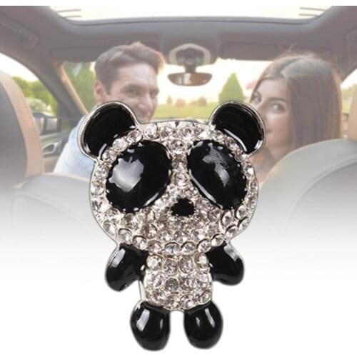 50% Hot Sales!!! Perfume Clip Panda Pattern Good Smell Metal Mini Inlay Vehicle Air Outlet Perfume for Car