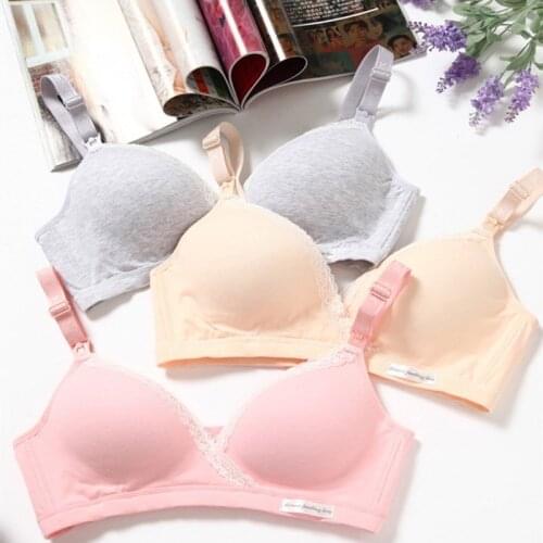 Maternity Nursing Bras Without Steel Ring Double Buckle Seamless Underwear Comfortable Breathable Gather To Prevent Sagging