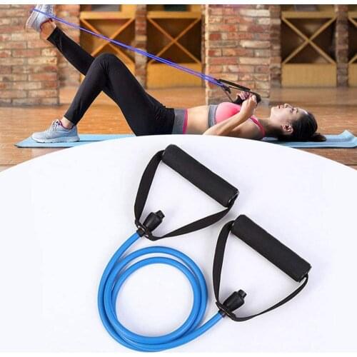 120cm Yoga Pull Rope TPE Elastic Resistance Bands Fitness Workout Exercise Tubes Rubber Tensile Expander