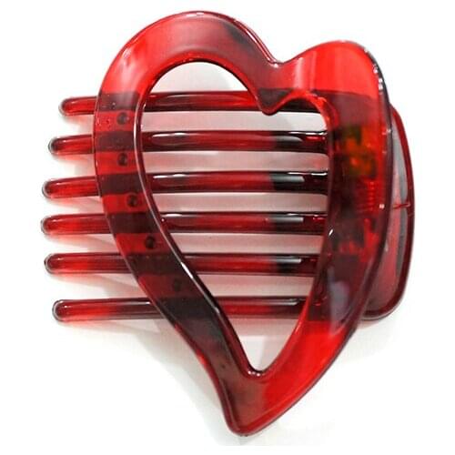 H:HYDE Heart-shaped Hair Claws Hair Comb Hair Pins Barrette Women Ladies Girl Hairwear Hair Clips Wild Headwear Hair Accessories