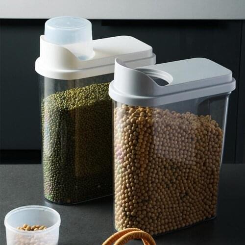 Rice Container Food Storage BPA Free Large Capacity Cereal Storage Container With Measuring Cup For Kitchen Storage Organization