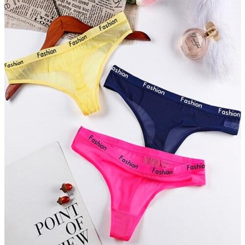 Hot Style Women Sexy Seamless G String Thongs Low-Rise Ladies Fitness Panties Transpaent T-back Lingerie for Female Underpants