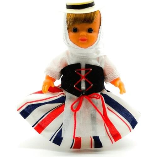 Lovedoll collection 15 cm dress regional Lanzaroteña Launcelot Canary manufactured in Spain by Folk crafts gift barriguitas