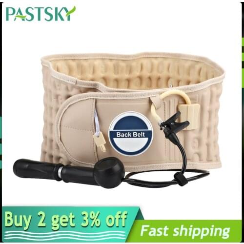 Inflatable Lumbar Traction Belt Back Brace Support Pain Relief Protect Lower Waist Relax Lumbar Muscle Decompression Massager