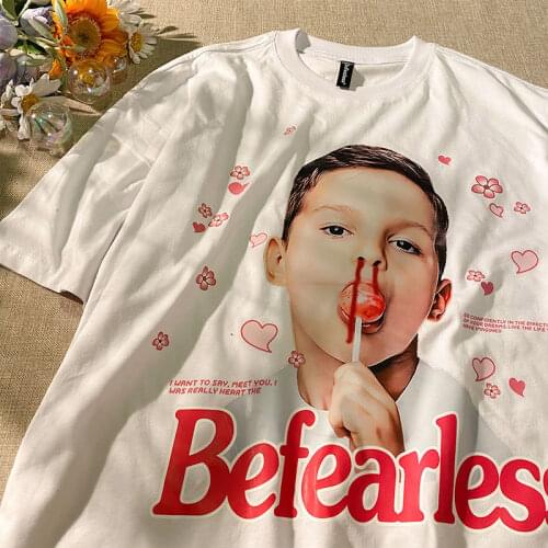 2021 New Summer Pure Cotton Harajuku Man Tshirts Hip-hop Style Loving Boy Printed T-shirts Large Size 4XL T-shirt Black Y2k Top