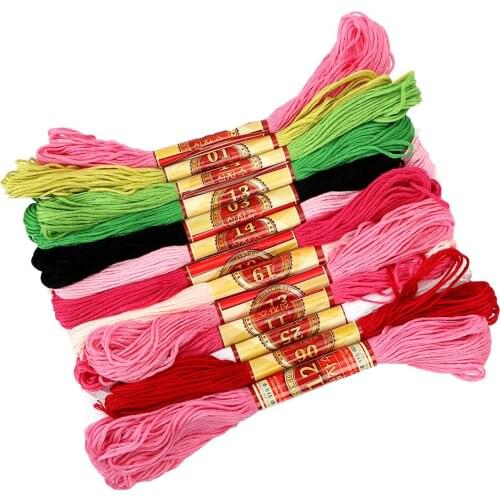 NICEYARD Manual Sewing Line Cotton Embroidery Thread Polyester Dyeing Line Floss Sewing Tool Cross Stitch Line DIY Handmade