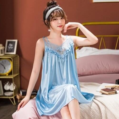 Women Sexy Loose Nightwear Plus Size XXL Lace Nightgown Sleepwear Dress Lounge Sleep Shirt Lingerie Robe Loungewear Nightshirts