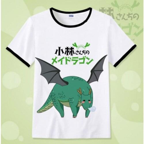 New Kobayashi san Chi no Maid Dragon T-shirt Cosplay Kanna Anime T shirt Summer Cotton Tees