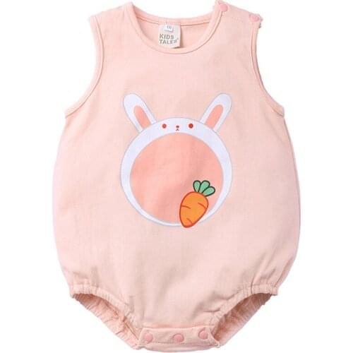 The New Summer baby girl clothes Jumpsuit Cute Cartoon Cat Jumpsuit new born baby clothes baby boy clothes romper 0-12Months