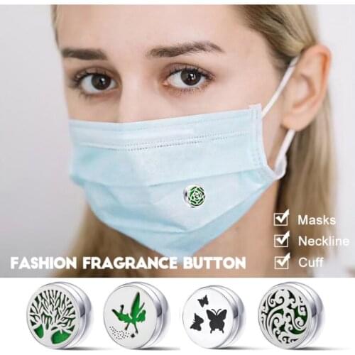 12mm Jewelry Charms Brooch Stainless Steel Cufflink Essential Oil Diffuser Clip for Face Aromatherapy Buckle For Women Man Gift