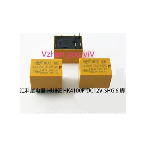 HK4100F-DC12V-SHG 12V relay 3A 250VAC 6PIN HUIKE HK4100F DC12V SHG