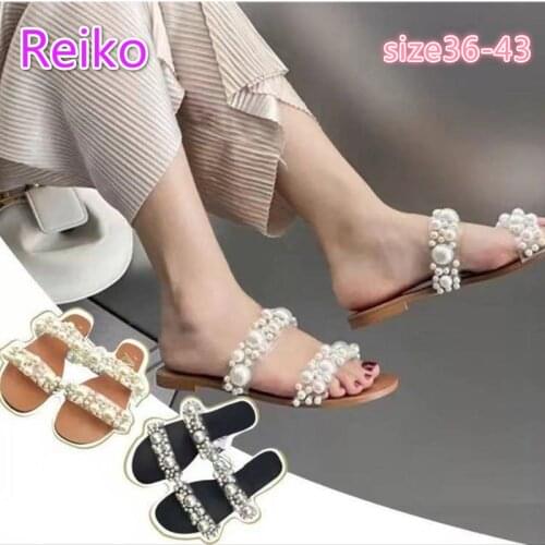 Za Women 2021 Sandals Summer Classic Designer New Internet Influencer Pearl Sandals Flat Shoes Casual Beach Sandals for Women