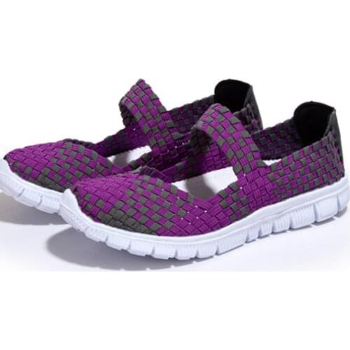 Women Slip-On Light Weight Elastic Trainer Sports Wear-resistant Non-slip Soles Water Shoes Sneakers Summer