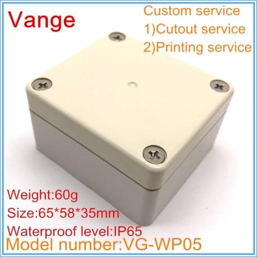 1pcs/lot injection housing IP65 waterproof ABS plastic enclosures for electronics device 65*58*35mm