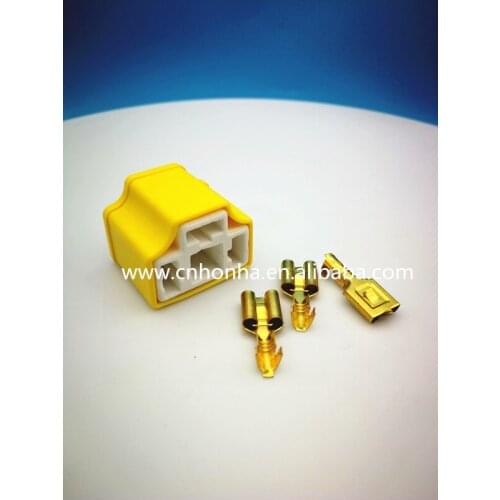 10kits 7.8mm H4 Ceramic Female Connector Car Auto HID Xenon Light Socket Plug