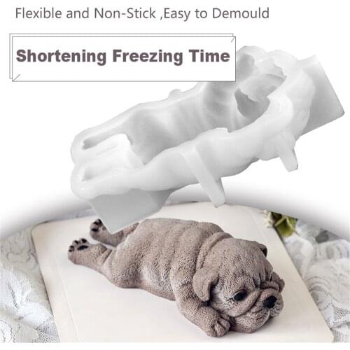 3D Shar Pei Cute Dog Silicone Mold Mousse Cake Mould Ice Cream Jello Pudding Blast Chilling Tool Fondant Decoration