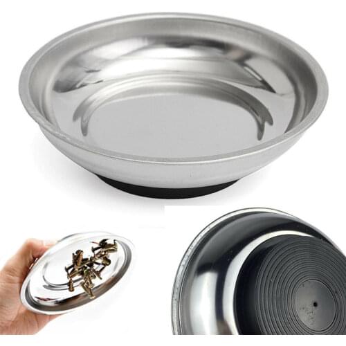 4 X 4'' Magnetic Holder Dish Tray Nuts Screw Bolts Machine Parts Magnet Storage Bowl RV Camper Car Truck Repair Accessories