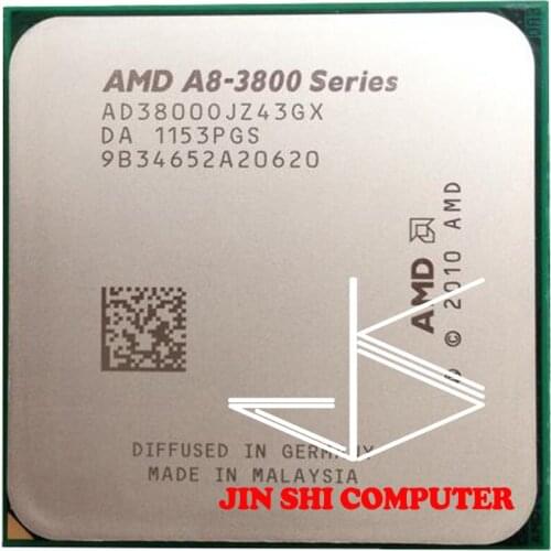 Free Shipping AMD A8-Series A8 3800 2.4 GHz Quad-Core CPU Processor AD3800OJZ43GX Socket FM1