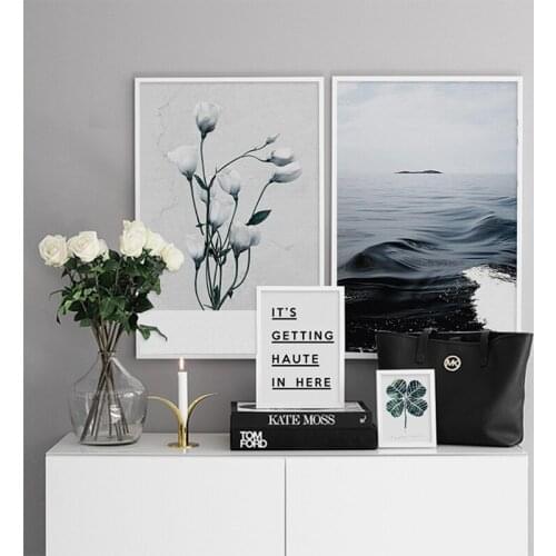 Nordic Decoration Home Flower Wall Art Print Home Canvas Painting Decoration Ocean Leaf Poster Wall Pictures For Living Room