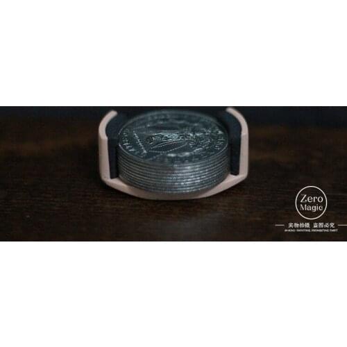 Coin Holder / Dumper - Metal(Half Dollar Size,Morgan Size) Magic Tricks Appearing Coin Magie accessories Gimmick Props