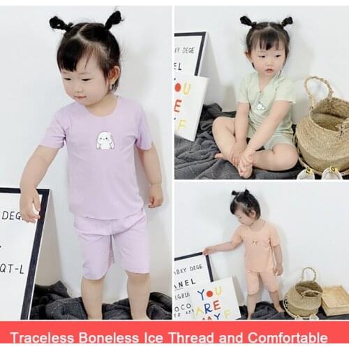 Baby Sleepwear Traceless Underwear Autumn Summer Pajamas Sets boy Pyjamas Infantil Pijamas Girls Clothing Nightwear