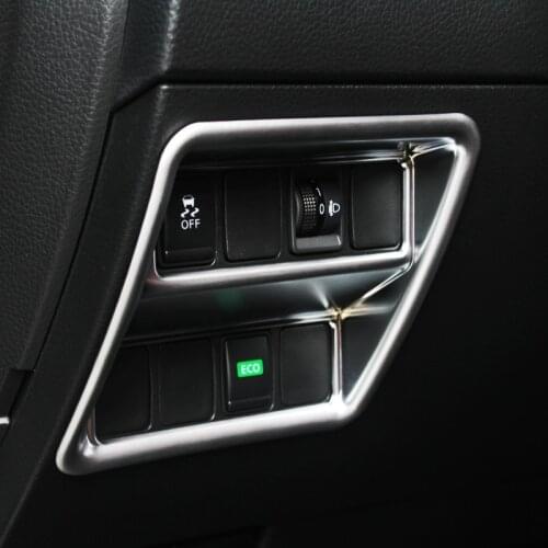 For Nissan Pathfinder 2014-2019 ABS Matte/Carbon fibre Car Headlamps Adjustment Switch Cover Trim car accessories styling 1pcs