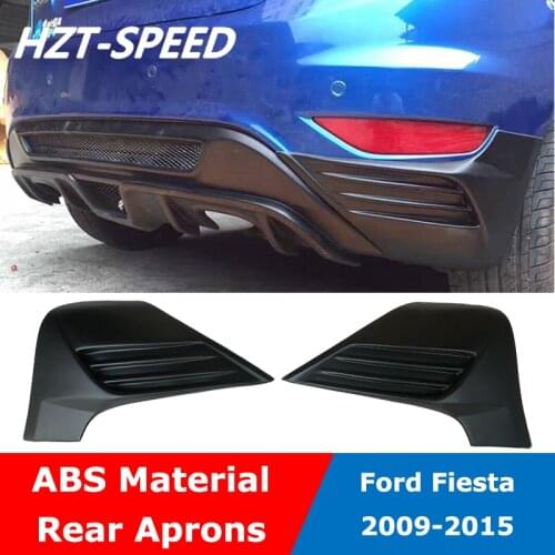 Fiesta ABS Matte Black Rear Bumper Diffuser ST Splitter Aprons For Ford Fiesta 2009-2015