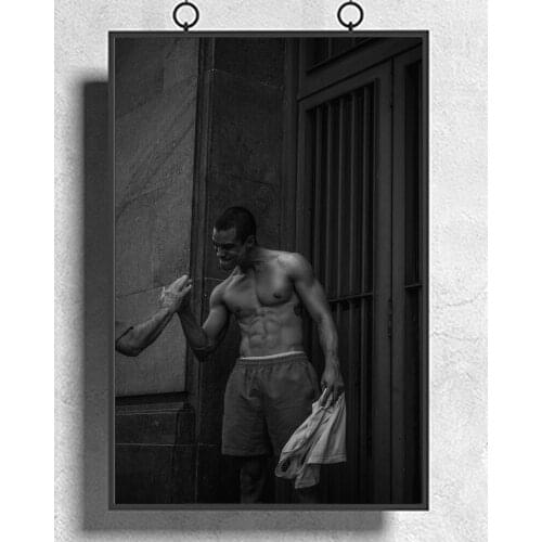 Fitness Bodybuilding Man Strong Muscles Exhibition Healthy Body 31 Wall Sticker Silk Fabric Poster Art Indoor Decor Bright
