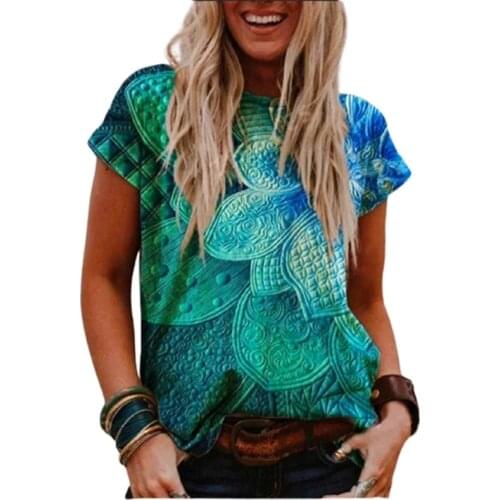 3D Leaves Women T Shirts Summer 2021 New Casual Streetwear O-Neck Short Sleeve Loose Tops 3XL Plus Size Female Oversized Tee Top